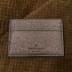 Kate Spade glitter slim card holder